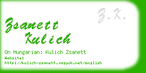 zsanett kulich business card